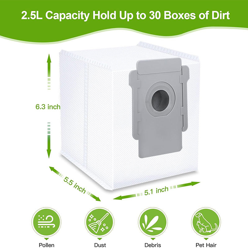 JUNSUNMAY For iRobot Roomba I & S & J Dust Bag 5Pcs Sweeping Robot Replacement Dust Collection Bag JUNSUNMAY For iRobot Roomba I & S & J Dust Bag 5Pcs Sweeping Robot Replacement Dust Collection Bag